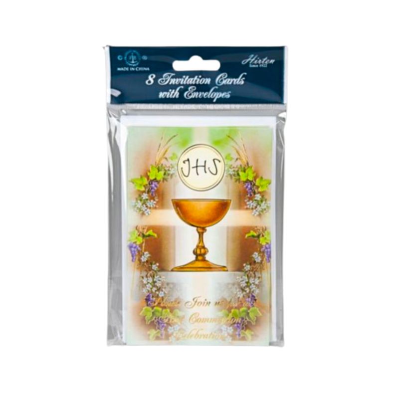 First Communion Invitations 8 in Pack 12-CI-4212