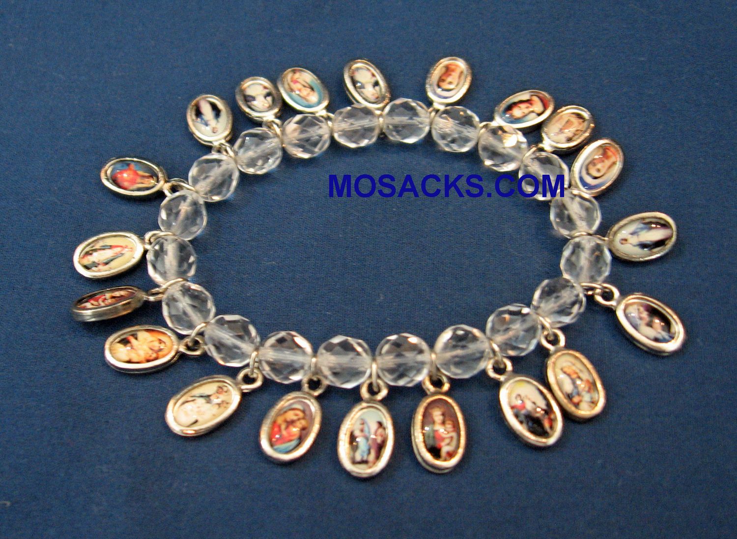 Mary Crystal Beaded Stretch Bracelet, BVP184