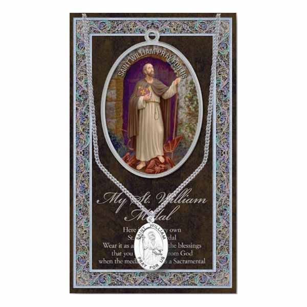 St. William Necklace St. William Pewter Medal 1-1/16" h 950-564