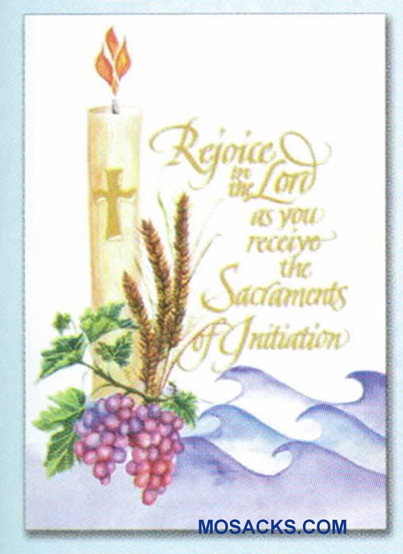 Rejoice In The Lord As You Receive The Sacraments Of Initiation RCIA Greeting Card -CL1782 RCIA Ful…