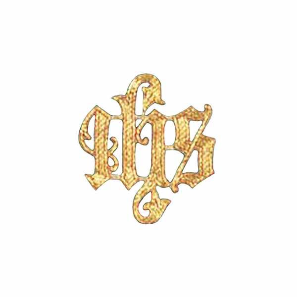 Hand Embroidered Gold Metallic Beau Veste Applique IHS 10-1560