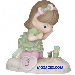 Precious Moments Growing in Grace Age 3 Brunette 4 inch 1420125B