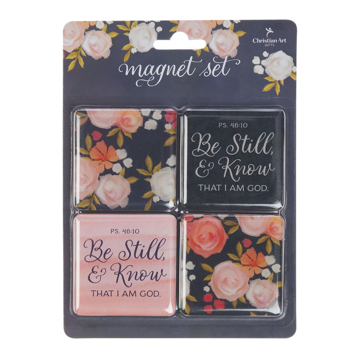 Be Still and Know Painted Peonies Magnet Set Be Still and Know Painted Peonies Magnet Set - 1220000720732