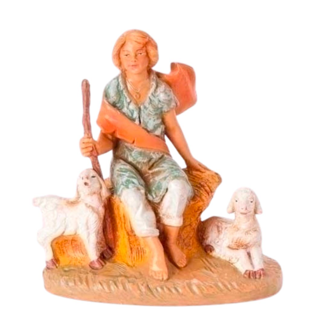 Fontanini 5" Heirloom Nativity Peter, Boy with Sheep #54049