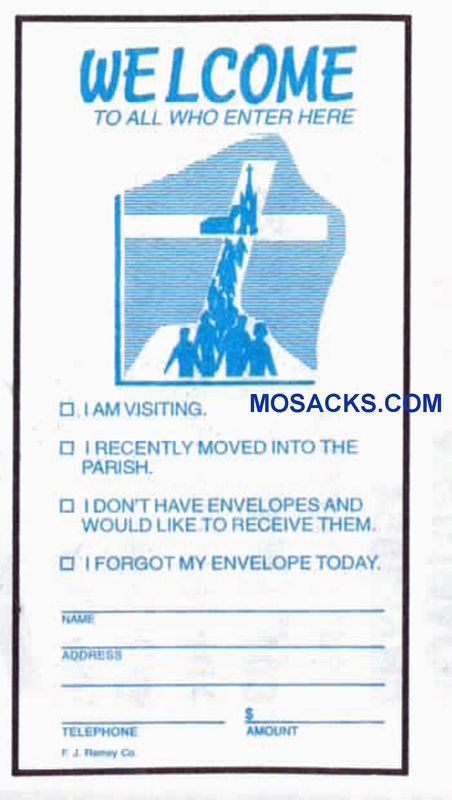 Welcome To All Who Enter Here - Church Offering Envelope 6-1/4 x 3-1/8 #304-389