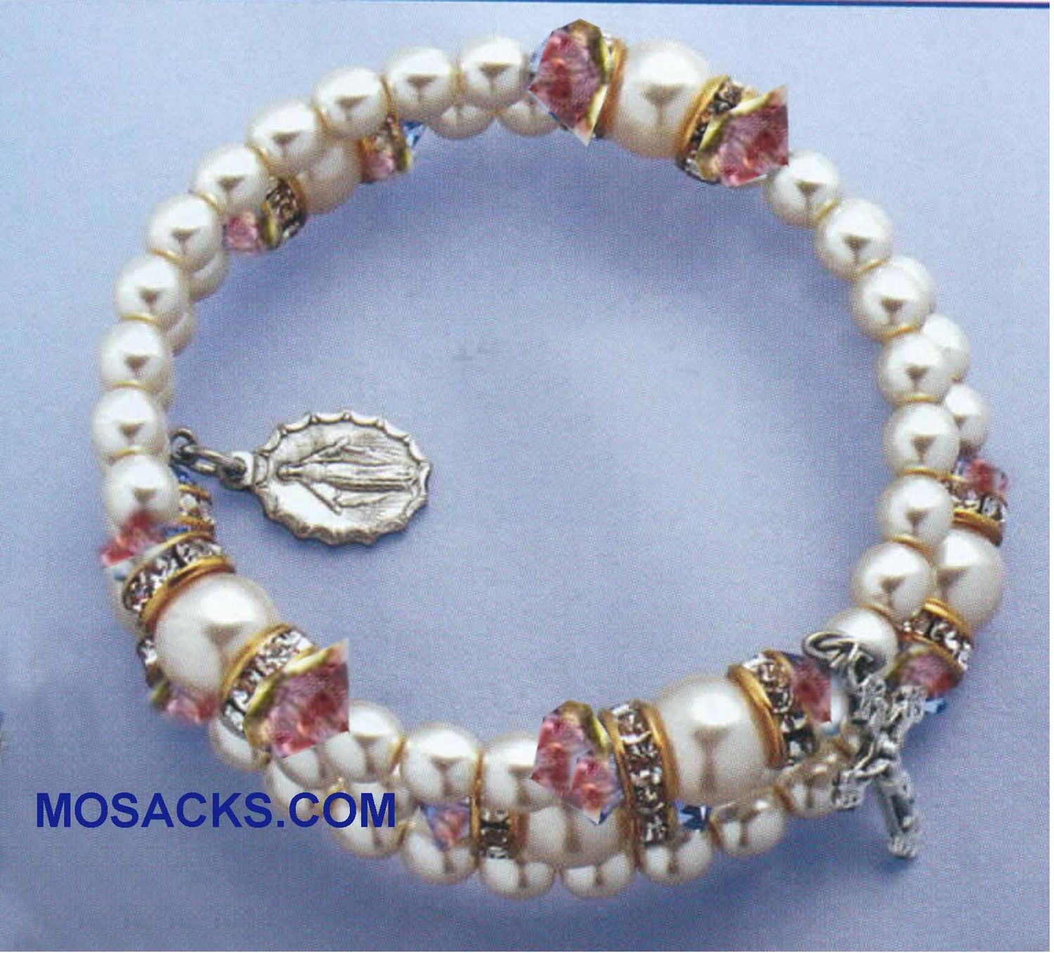 Birthstone Rosary Bracelet Rosary Spiral Bracelet Light Amethyst -14298LA Light Amethyst June Birth…