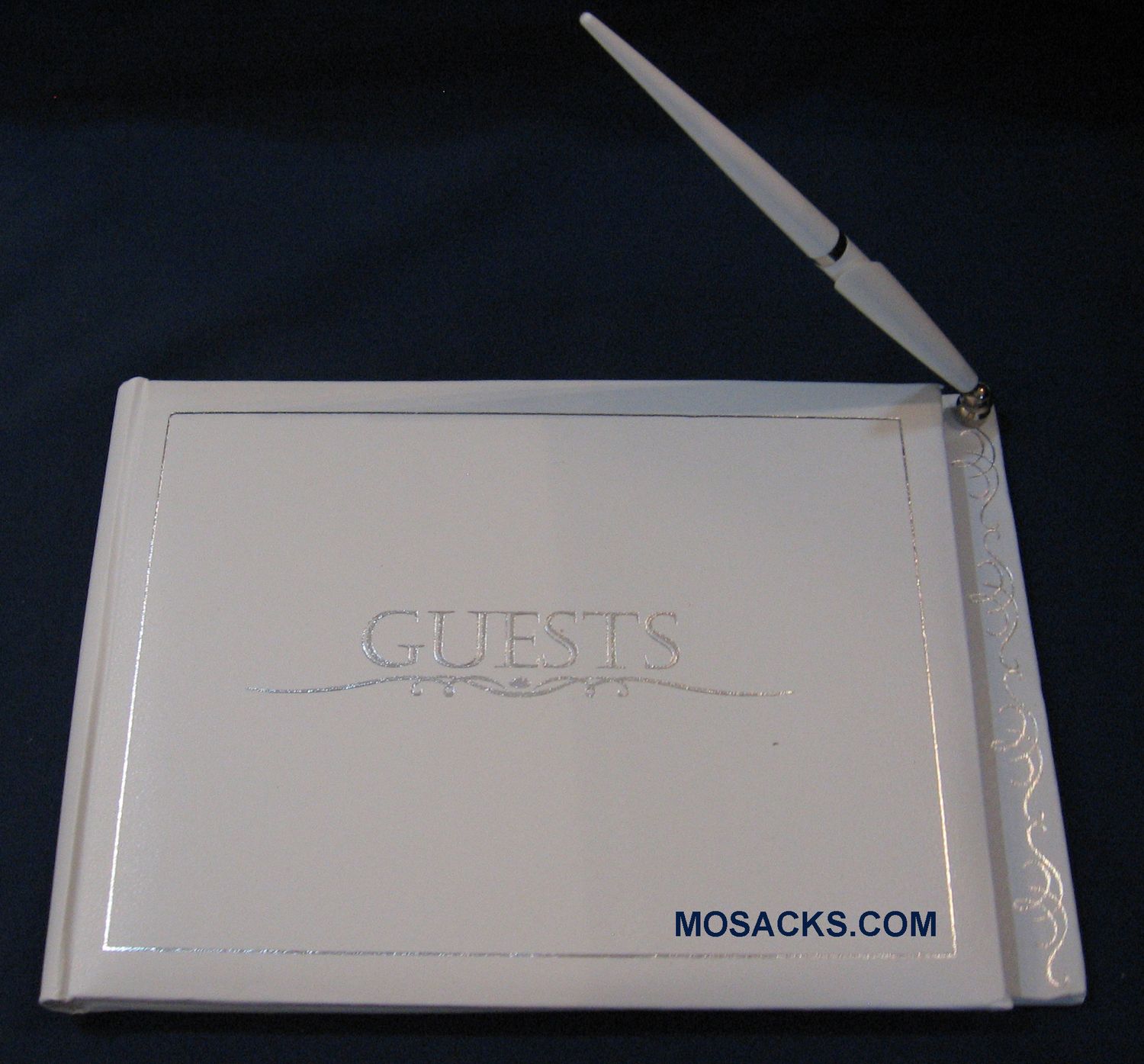 Guest Book With Pen White-GUEST-W Guest Book With Pen White-GUEST-W, White Guest Book with Pen