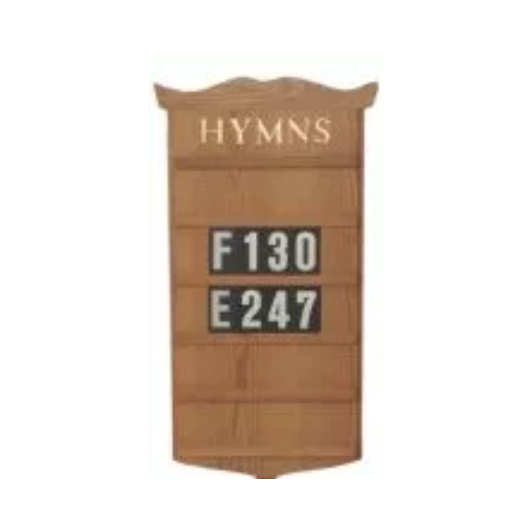 Wooden Wall Hanging Hymn Board 16" w x 34" h 40-239H.