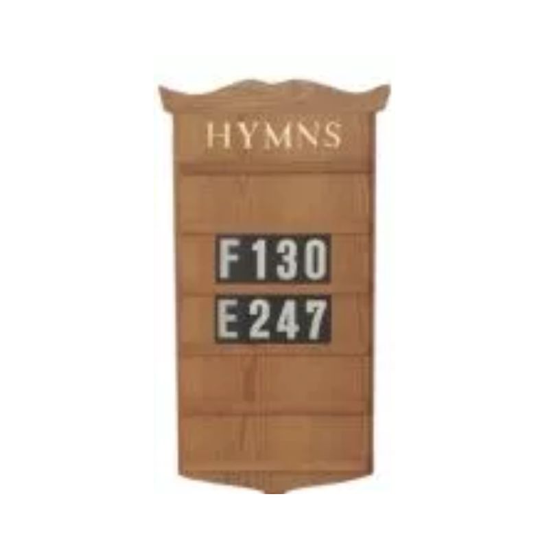 Wooden Wall Hanging Hymn Board 16" w x 34" h 40-239H.