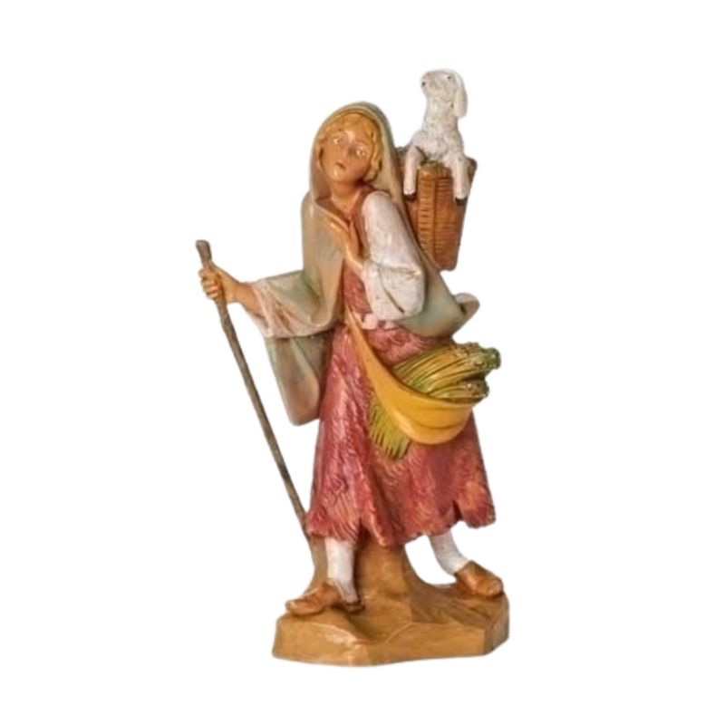 Fontanini Heirloom Nativity 7.5" scale Miriam With Lamb-52872, Fontanini Shepherd