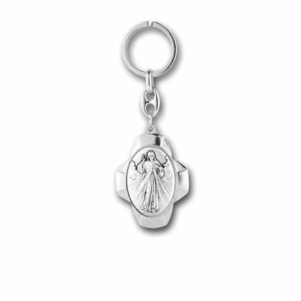 Keychain Divine Mercy Silver (12-1464-123) Keychain - Divine Mercy Key Chain in Silver Keychain Divine Mercy Silver 12-1464-123