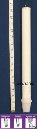 Long-Burning 51% Beeswax Altar Candle Short 2's SFE, 1 1/16" x 16 3/4"