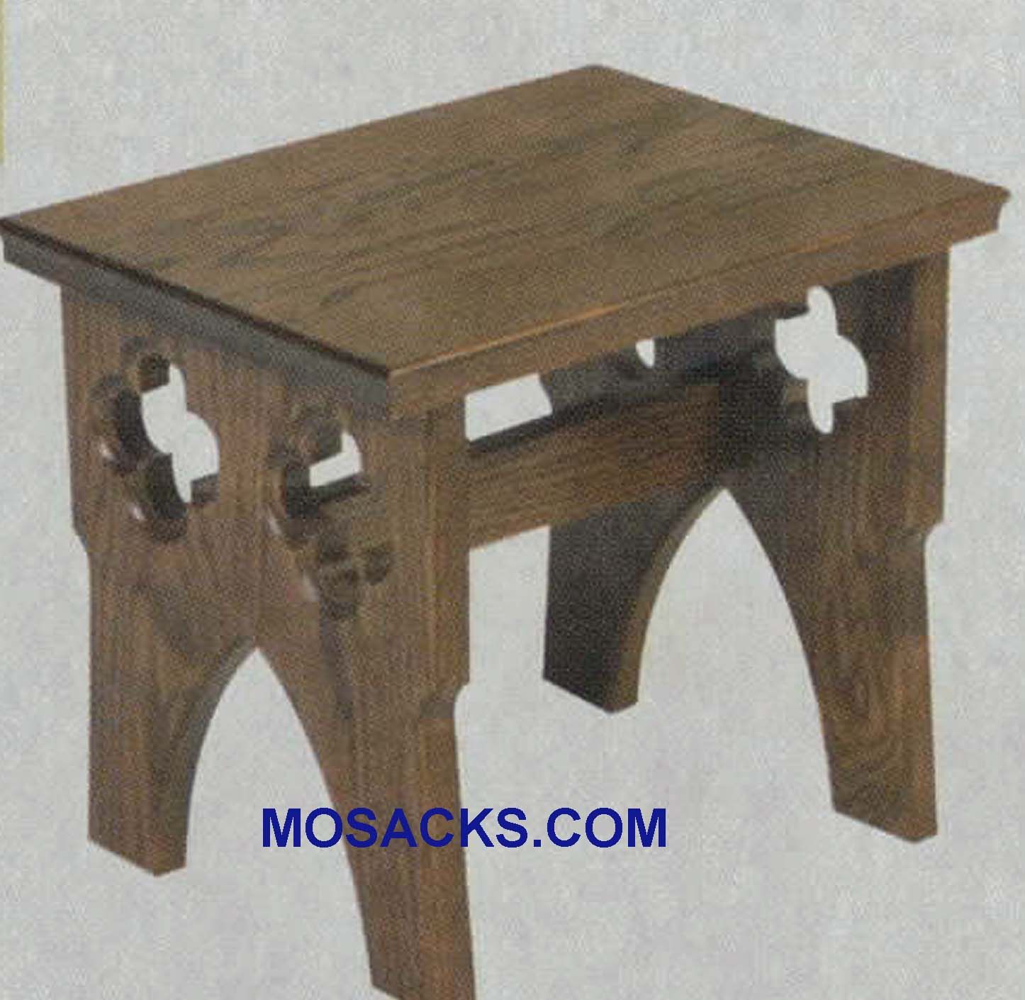 Solid Oak Altar Server Stool 15"w x 12"d, 16"h W Brand #1130
