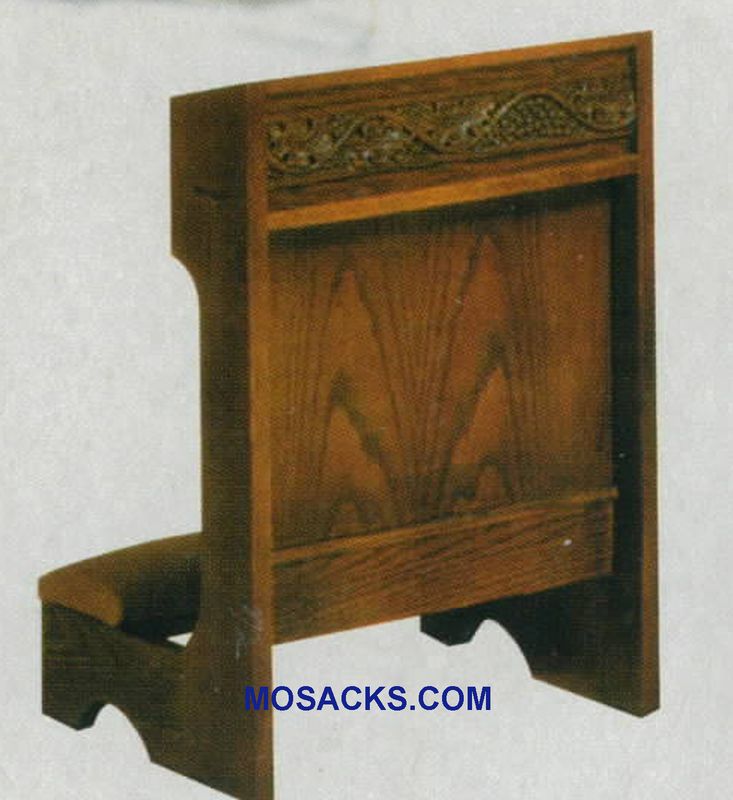 Prie Dieu Kneeler with shelf 36"w x 19"d, 32"h 40-5045 W Brand Church Furniture at Mosack‚Äôs