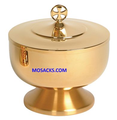 Ciborium Bowl Gold Plated Ciborium 6" dia. 6.25" High 900 Host Cap. K369