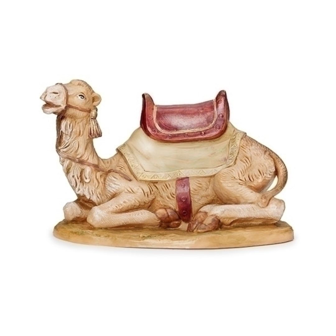 Fontanini Heirloom Nativity 7.5" scale Sitting Camel With Saddle Blanket-52843, Fontanini Animal