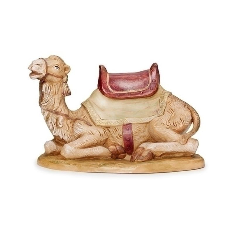 Fontanini Heirloom Nativity 7.5" scale Sitting Camel With Saddle Blanket-52843, Fontanini Animal