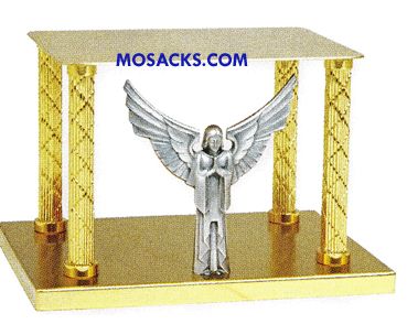 Thabor with or without  Angel 9-3/4" H with 10" x 13" Plate K166  Gold Plated Brass Thabor  FREE SH…