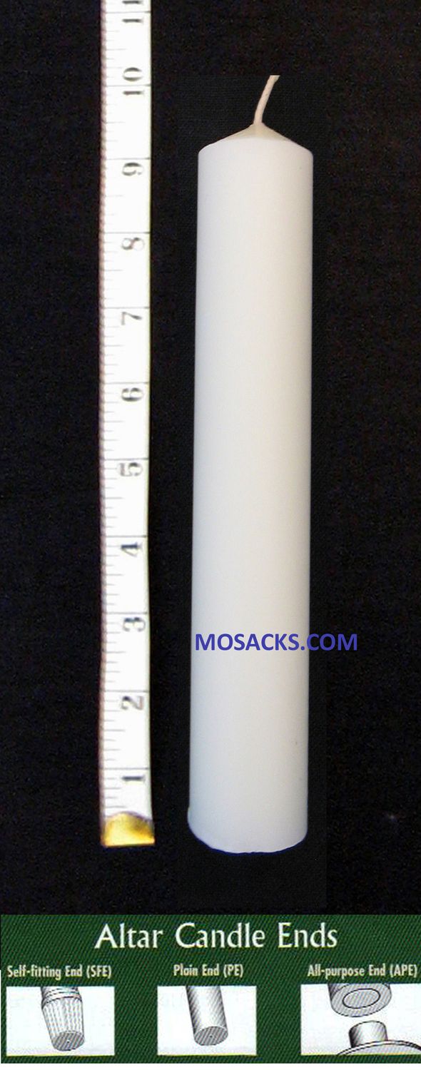 Long-Burning 51% Beeswax Altar Candle 2" x 9" APE