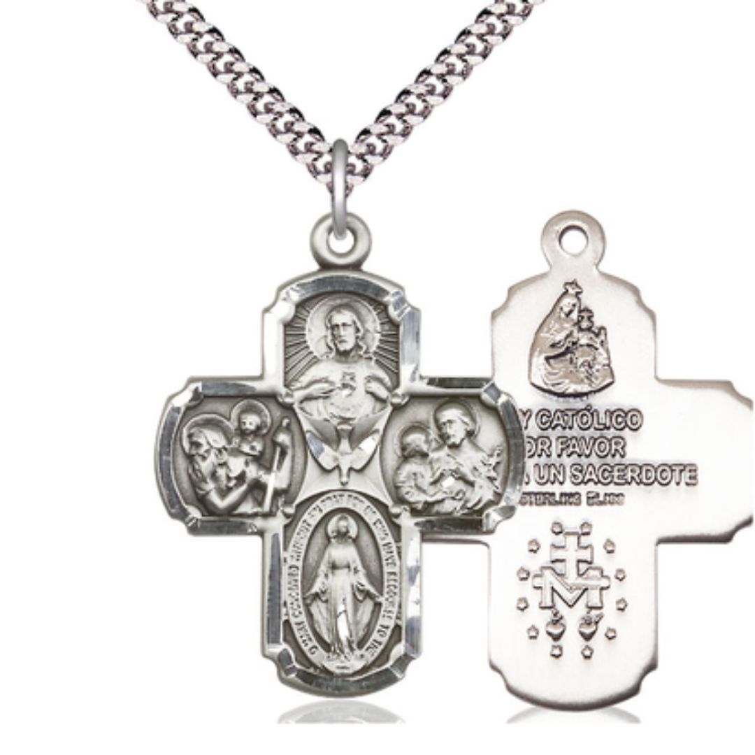 Sterling Silver 4-Way Pendant