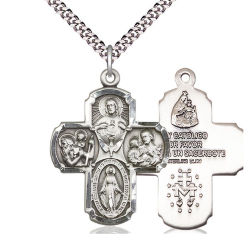 Sterling Silver 4-Way Pendant