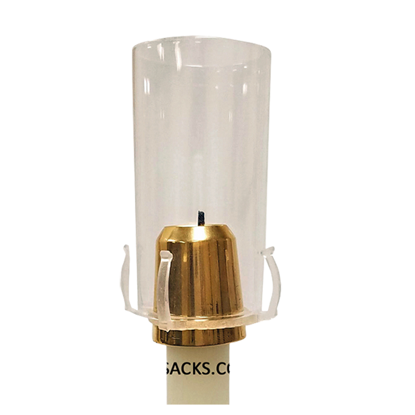 Economy Universal Brass Draft Resistant Candle Burner fits 3/4", 25/32", 13/16", 7/8" candle diamet…