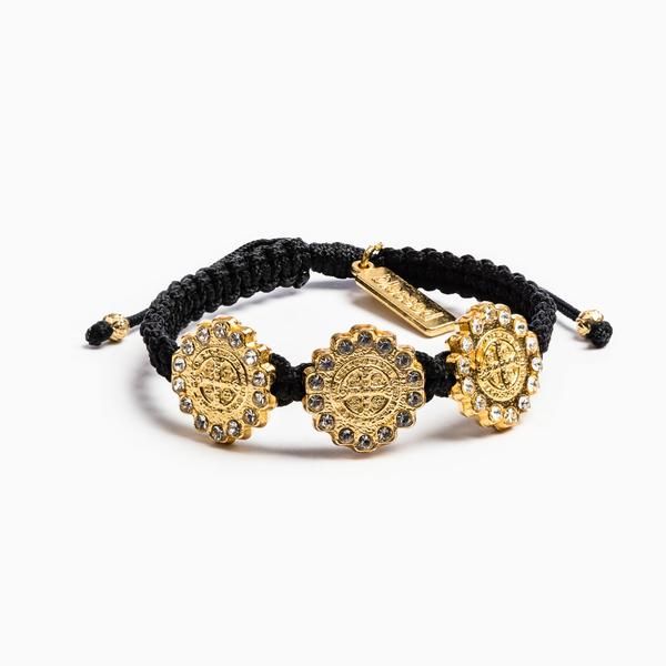My Saint My Hero Brilliance Trinity Bracelet Black Gold-26002BK