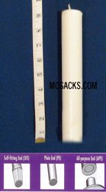 Long-Burning 51% Beeswax Altar Candle Long 8's PE, 11/16" x 9 1/4"