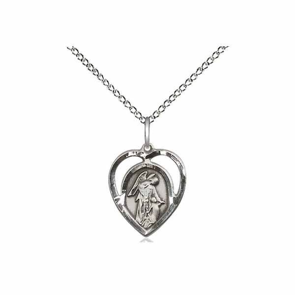 Bliss Guardian Angel Heart Pendant 5/8" 4129