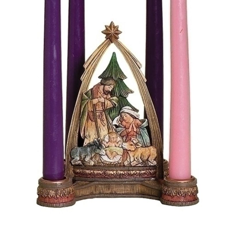 Nativity Advent Candle Holder 6.25" - 34355