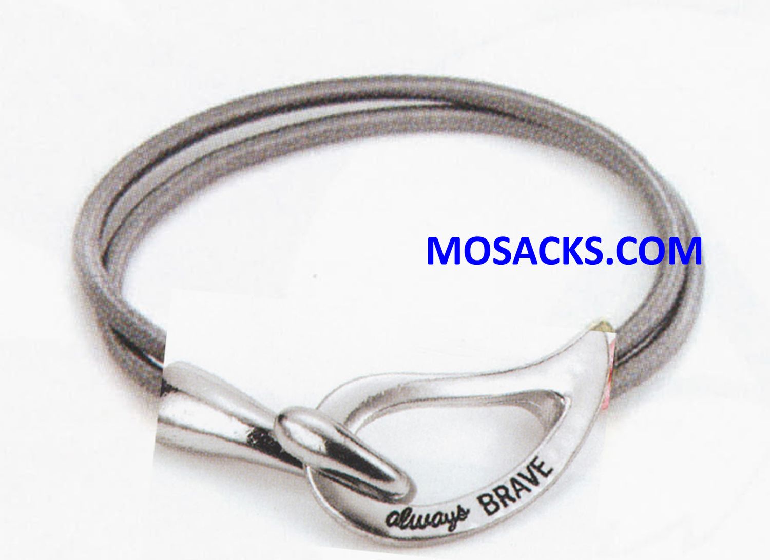 Always Brave Cancer Awareness Bracelet Rhodium Gray 452-220856 Always Brave Cancer Awareness Bracelet Rhodium Gray 452-220856