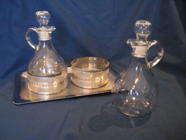 Processional Cruet Set Stainless Steel Tray 10oz capacity- K241, Cruet Set K241