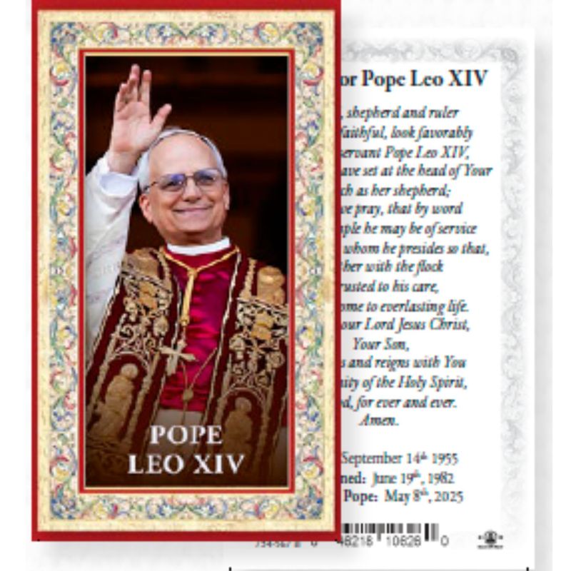 734567BPopeLeoXIVGoldEmbossedItalianHolyCard