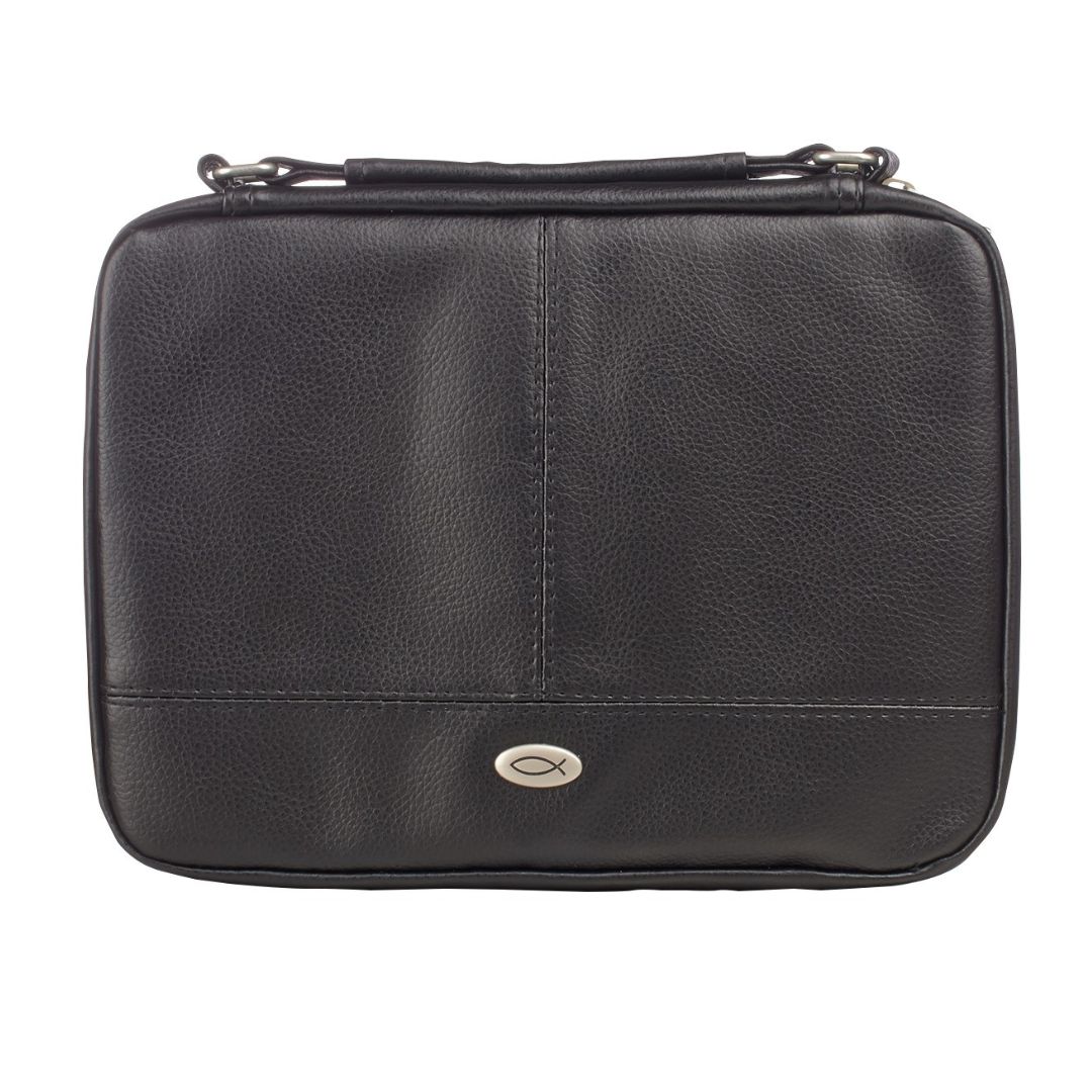 Large Lux Leather Dual Pocket Bible Cover 6006937104112