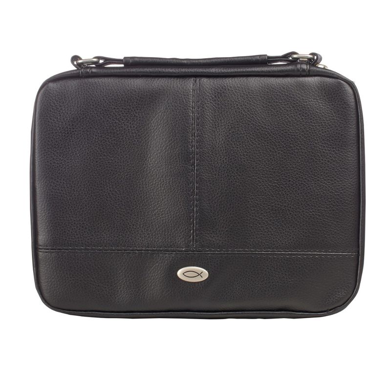 Large Lux Leather Dual Pocket Bible Cover 6006937104112