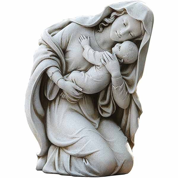 Joseph Studio Kneeling Madonna And Child Garden Outdoor Statue 20-65974