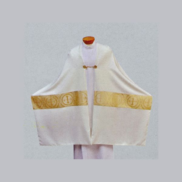 Beau Veste White Satin Gold Brocade Humeral Veil-2047