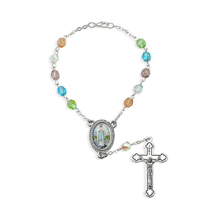 Auto Rosary Our Lady of the Highway Multi Color Bead 12-A41ML-293 This Our Lady of the Highway Auto…