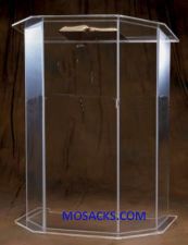 W Brand Acrylic Pulpit without cross 36" w x 24" d x 48" h 40-3350 is a clear acrylic pulpit and st…