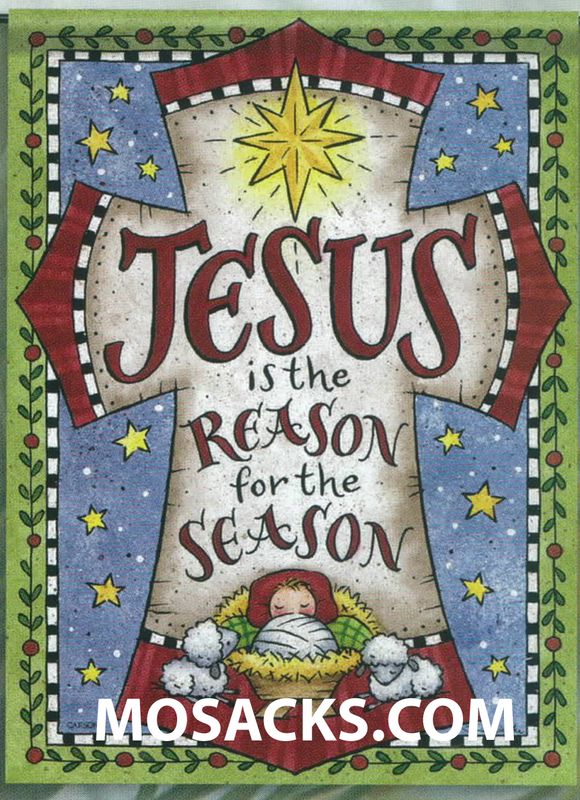 Flagtrends by Carson Jesus Is The Reason for the Season Cross flag 28x40 Inch Double-Sided Flag 480…