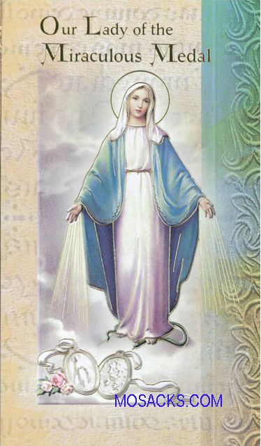 LadyMiraculousMedalLaminatedBifoldHolyCardF5-265