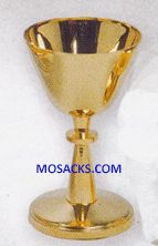 Chalice - Gold Plated Chalice is 5" High and 3" dia. Cup with 5 oz. cap. 14-K233 ?FREE SHIPPING