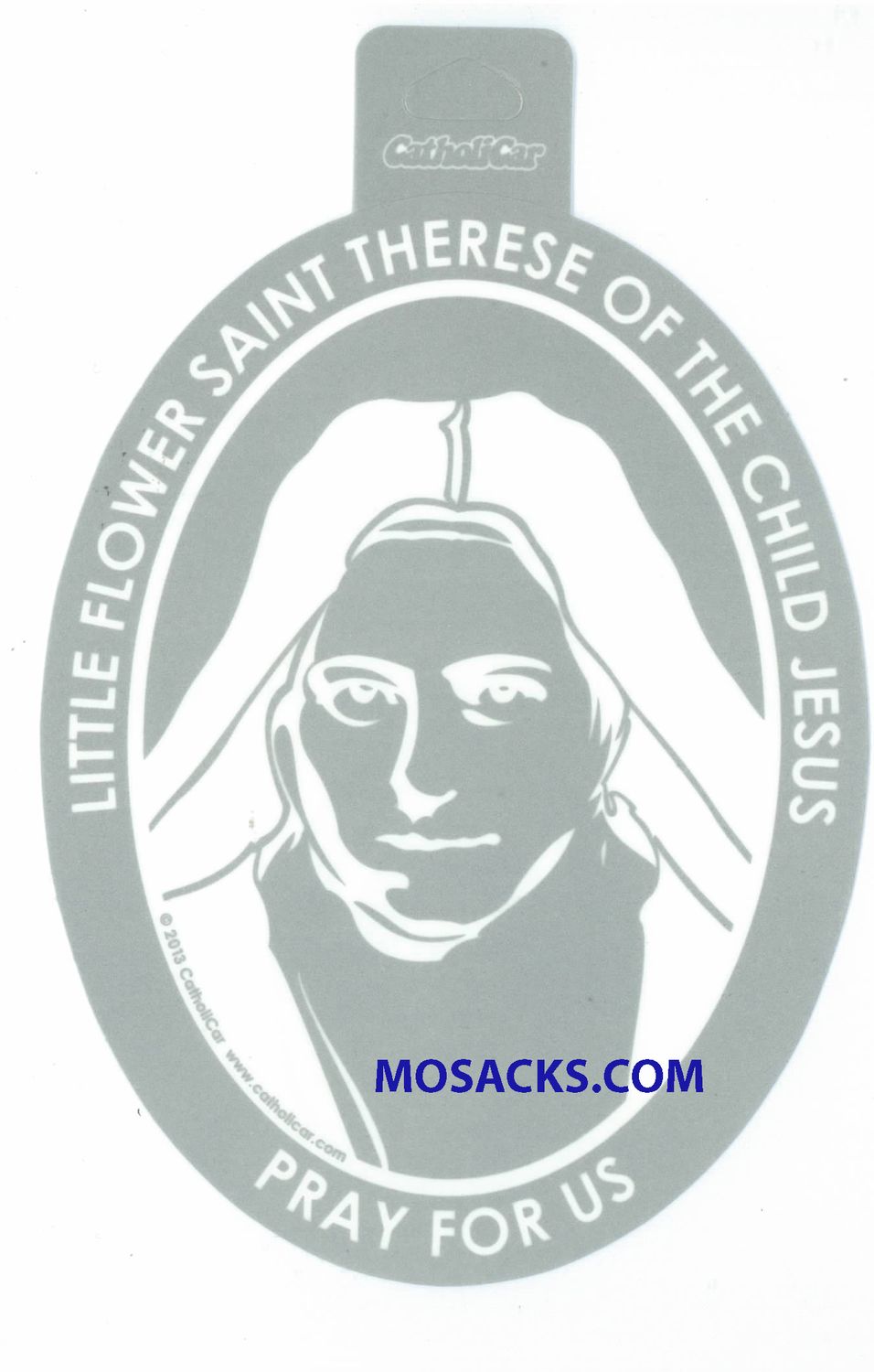 Saint Therese Little Flower Oval Decal Christian Decal, Catholic Decal