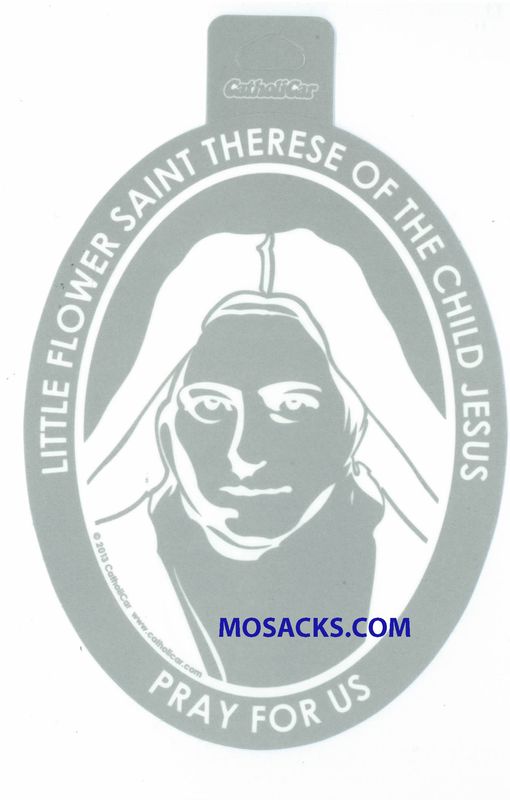 Saint Therese Little Flower Oval Decal Christian Decal, Catholic Decal