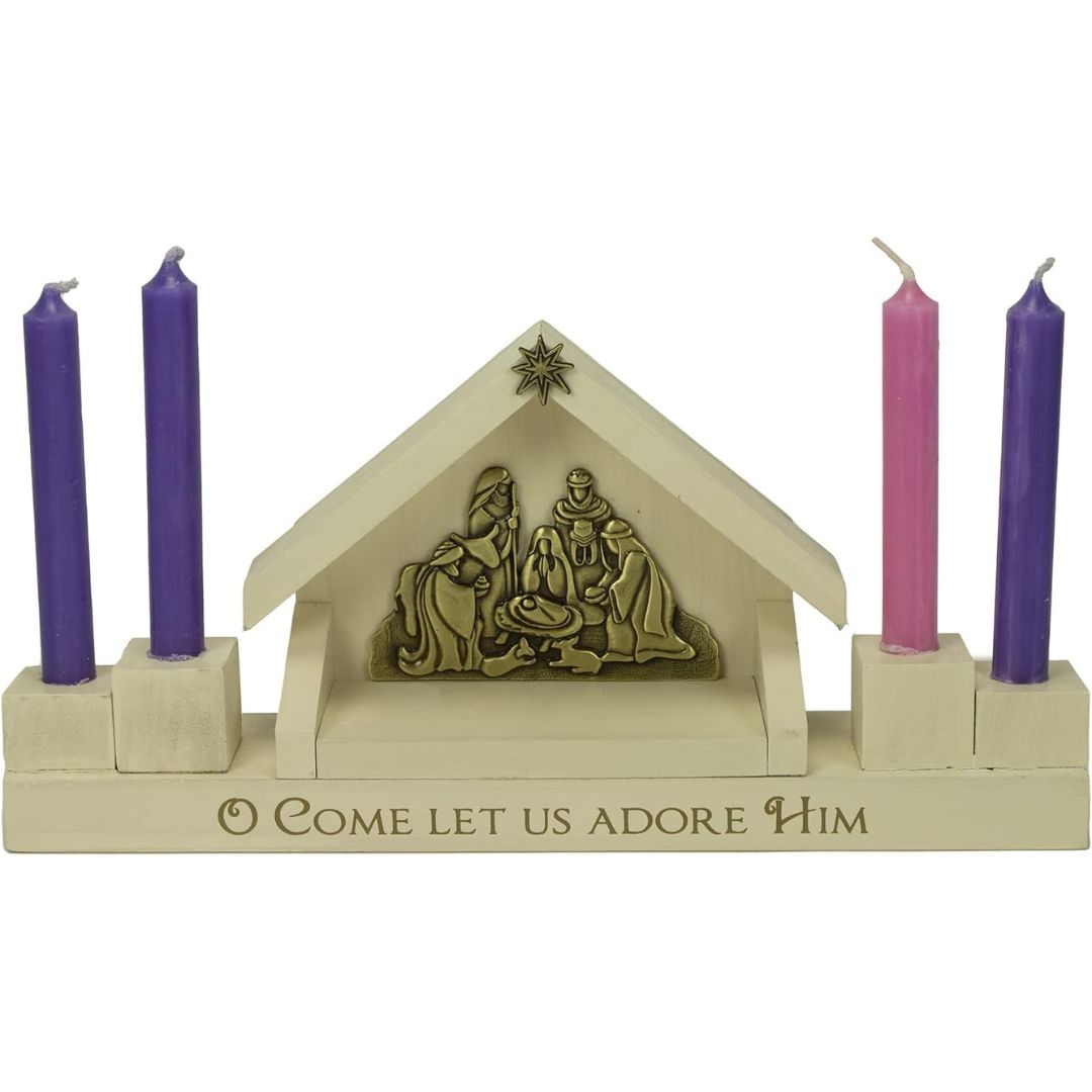 Mini Nativity Advent Candle Holder - AD148