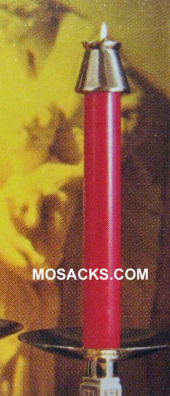 Christmas Red Altar Candle, 51% Beeswax, Short 4, SFE, Cathedral