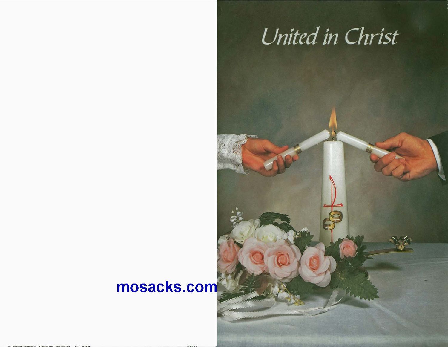 Wedding Bulletin Covers United In Christ 100 Pack-A5044, Wedding Cover