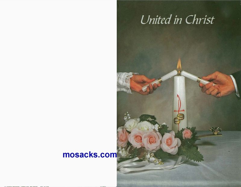 Wedding Bulletin Covers United In Christ 100 Pack-A5044, Wedding Cover