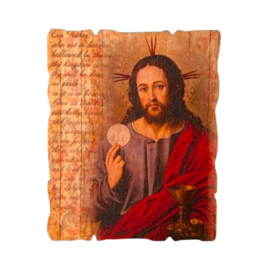 Communion 5-1/4" X 4-1/4" Wall Plaque 2547-942  Made in Italy