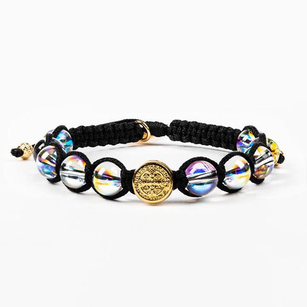 My Saint My Hero Wonder Crystal Bracelet Gold - Black-16009WD